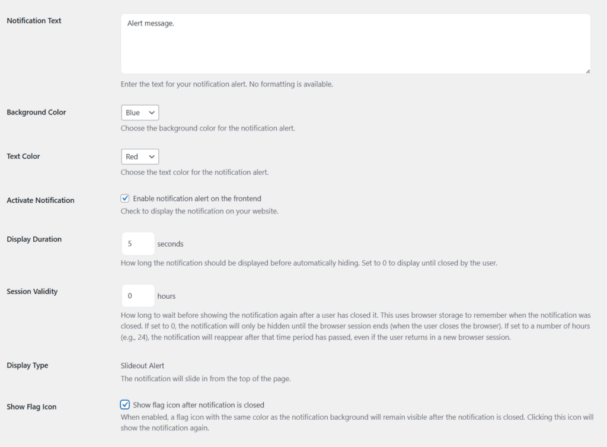 wordpress plugin notification bootstrap alert